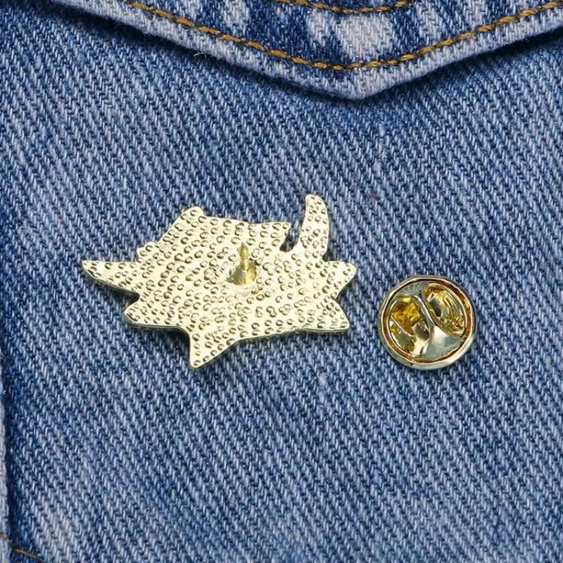 Cartoon Black Cat Enamel Pin – Image 3